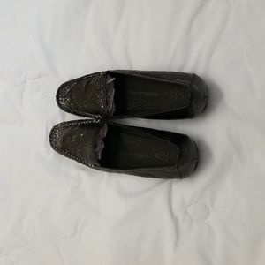 Bellini Croco Print Slip on Loafers/Size 8.5M/Black/Preowned.